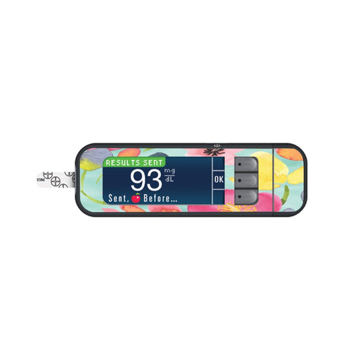 Peelz Spring Blossoms Sticker for Bayer Contour Next Glucometer Peelz/Stickers White Smoke