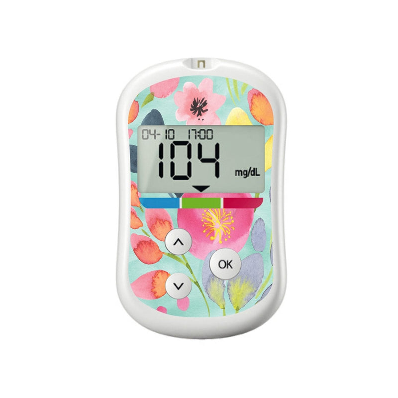 Peelz Spring Blossoms for OneTouch Verio Flex Glucometer Peelz/Stickers White Smoke