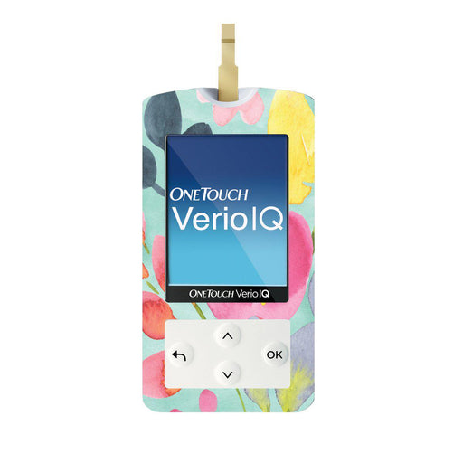 Peelz Spring Blossoms for OneTouch Verio IQ Glucometer Peelz/Stickers White Smoke
