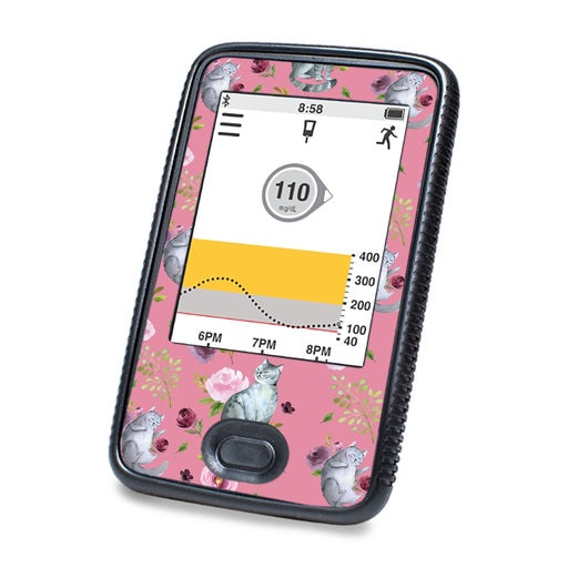 Peelz Spring Cats Designed for DEXCOM G6 Touchscreen Receiver Peelz/Stickers White Smoke