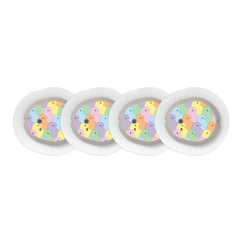 Peelz Peepin' It Real Sticker Designed for the DEXCOM G7 and Stelo Transmitter Peelz/Stickers White Smoke 4-pack (Set of 4 Stickers)