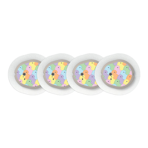 Peelz Peepin' It Real Sticker Designed for the DEXCOM G7 and Stelo Transmitter Peelz/Stickers White Smoke 4-pack (Set of 4 Stickers)