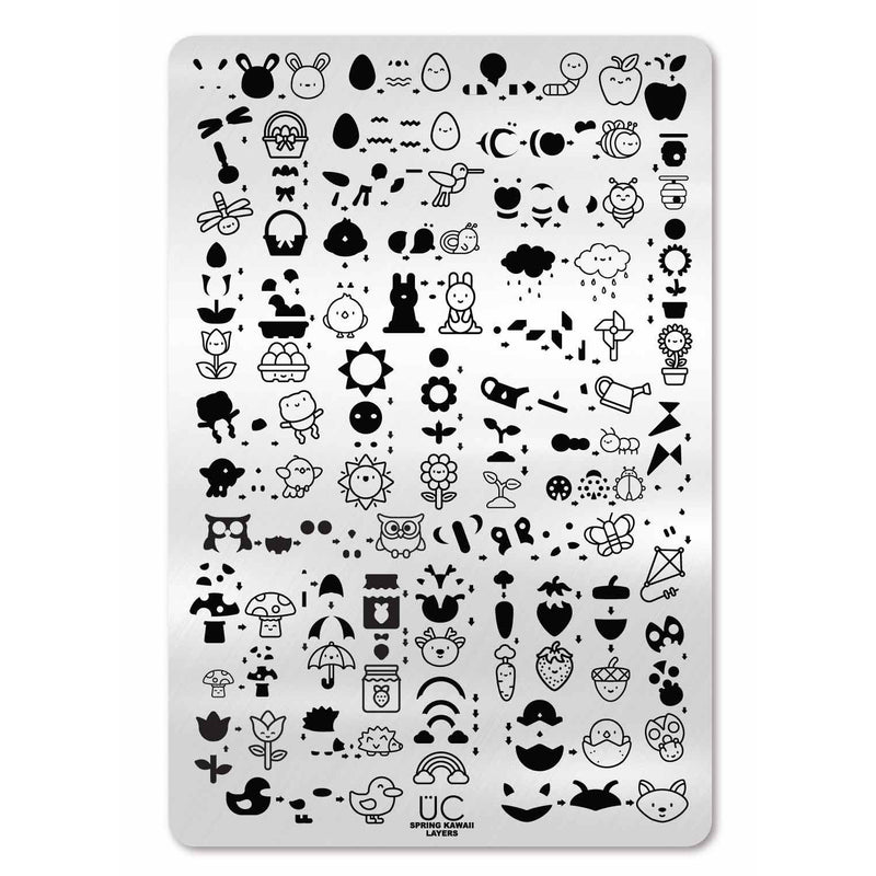 UberChic Beauty Spring Kawaii Layers Stamping Plate Lavender