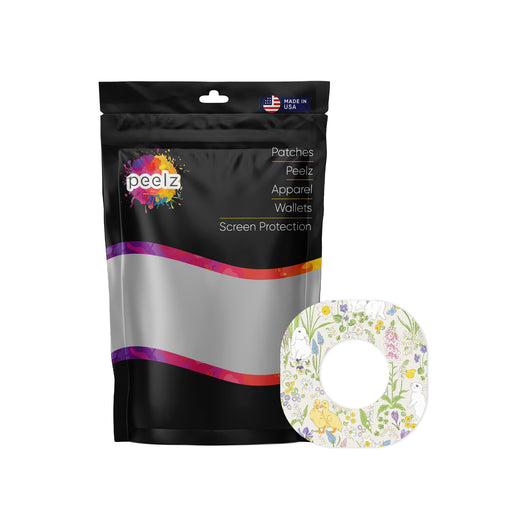 Peelz Springtime Dexcom G7 and Stelo Patch Tape - Pump Peelz Patch Medical Tape White Smoke 12-Pack (Set of 12 Patches)