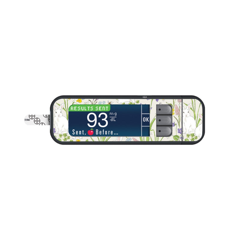 Peelz Springtime for Bayer Contour Next Glucometer Peelz/Stickers White Smoke