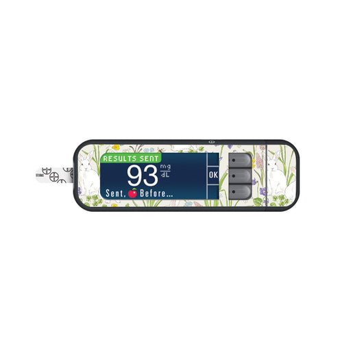 Peelz Springtime for Bayer Contour Next Glucometer Peelz/Stickers White Smoke