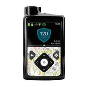 Peelz Springtime for Medtronic MiniMed 770G & 780G Peelz/Stickers Black Whole System Peelz (front back + clip),Front Peelz