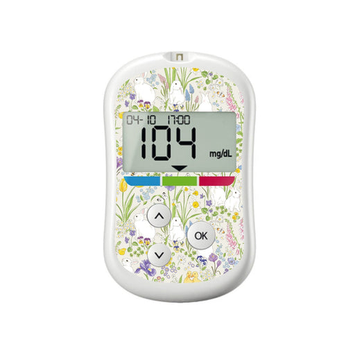 Peelz Springtime for OneTouch Verio Flex Glucometer Peelz/Stickers White Smoke