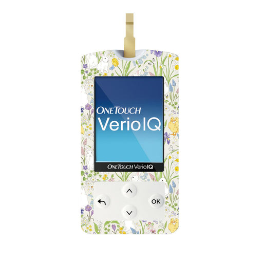 Peelz Springtime for OneTouch Verio IQ Glucometer Peelz/Stickers White Smoke
