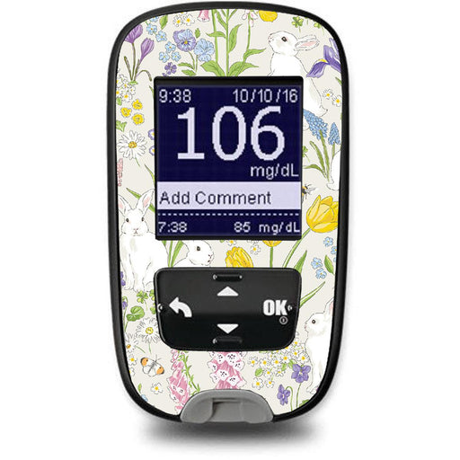 Peelz Springtime for the Accu-Chek Guide Glucometer Peelz/Stickers White Smoke