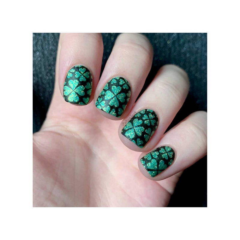 UberChic Beauty St Patrick's Day-01 Stamping Plate Dark Gray