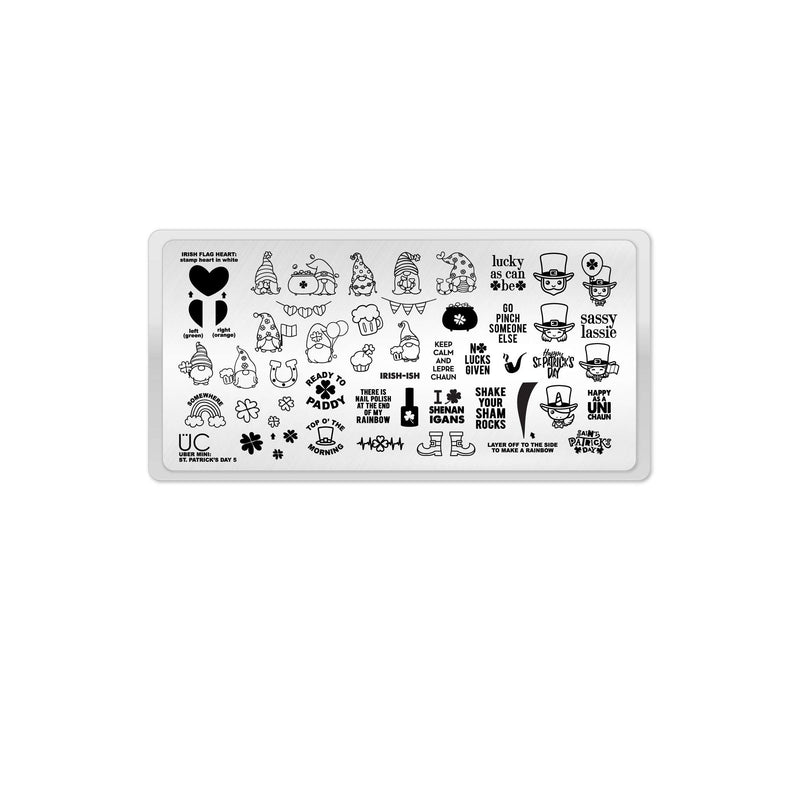 UberChic Beauty St Patrick's Day-05 Stamping Plate Lavender