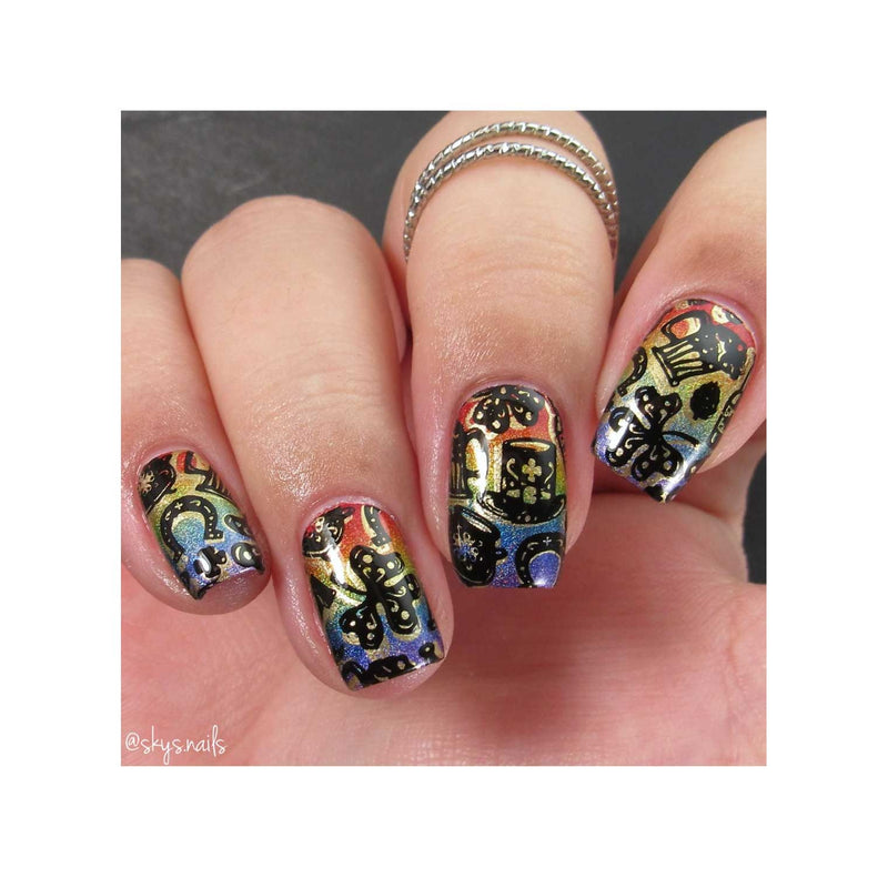 UberChic Beauty St Patrick's Day-06 Stamping Plate Rosy Brown