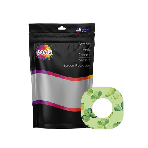 Peelz St. Patrick's Day Dexcom G7 and Stelo Patch Tape - Pump Peelz Patch Medical Tape White Smoke 12-Pack (Set of 12 Patches),4-Pack (Set of 4 Patches)