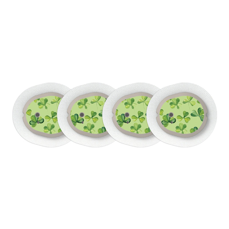 Peelz St. Patrick's Day Sticker Designed for the DEXCOM G7 and Stelo Transmitter Peelz/Stickers White Smoke 4-pack (Set of 4 Stickers)