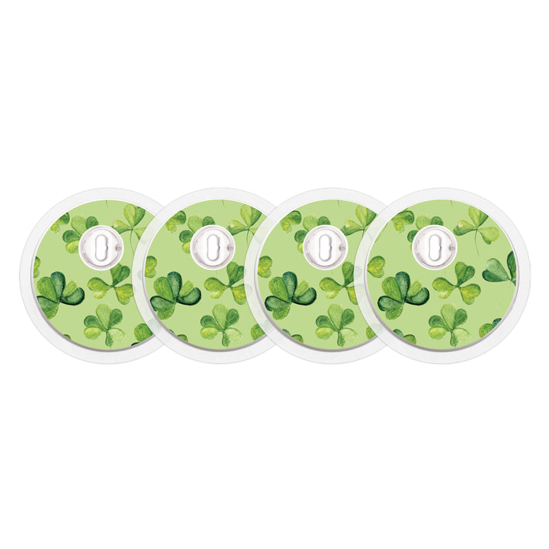 Peelz St. Patrick's Day Sticker Designed for the FreeStyle Libre 3 Plus & Lingo  Sensor Peelz/Stickers White Smoke 4-pack (Set of 4 Stickers)