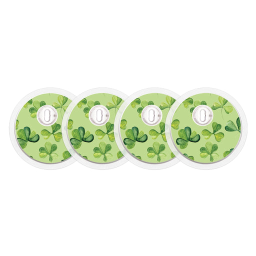 Peelz St. Patrick's Day Sticker Designed for the FreeStyle Libre 3 Plus & Lingo  Sensor Peelz/Stickers White Smoke 4-pack (Set of 4 Stickers)