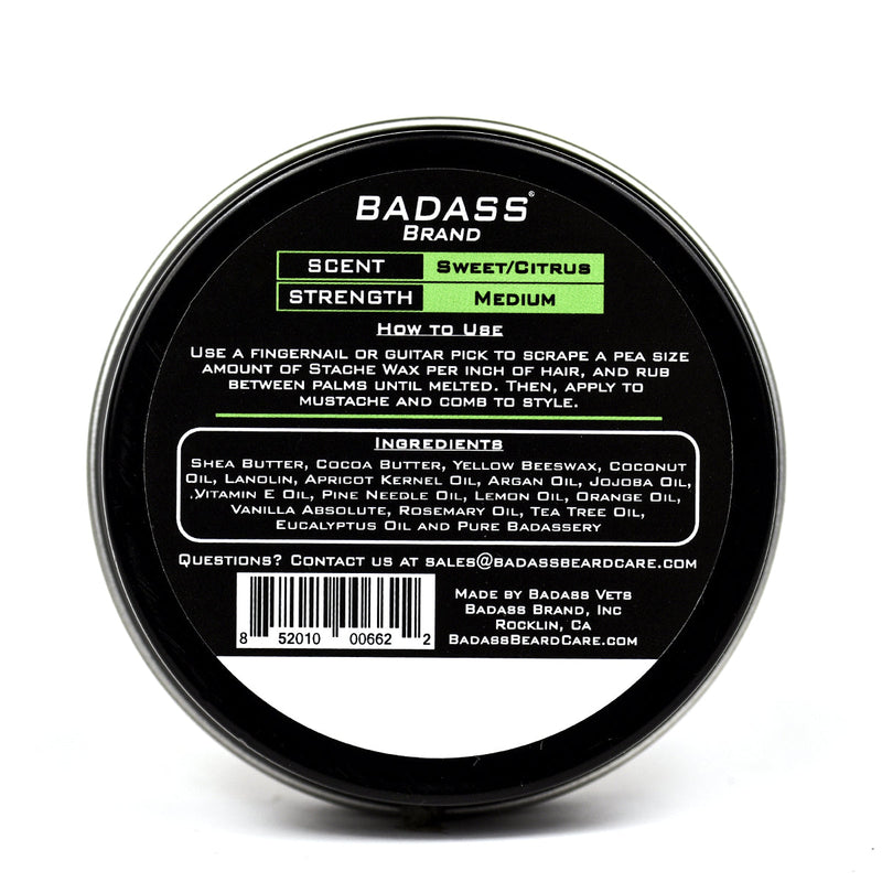 Badass Beard Care Badass Mustache Wax WAX Light Gray BABC