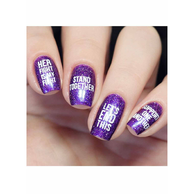 UberChic Beauty Stand Together Stamping Plate Gray