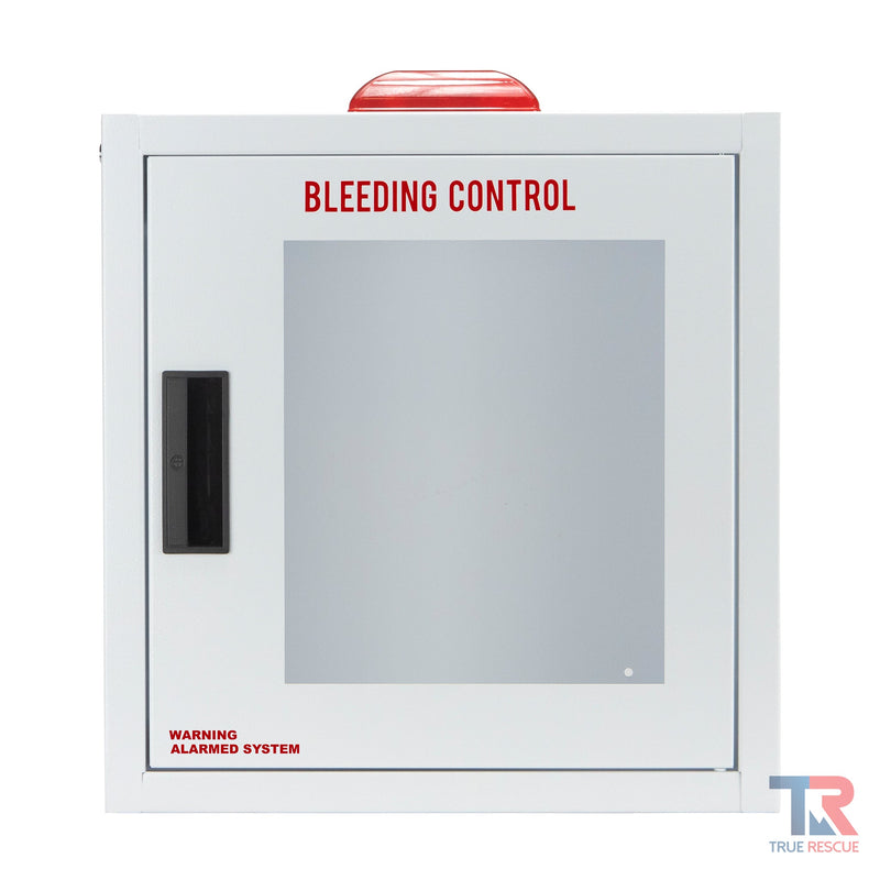 True Rescue Standard Surface Mounted Cabinet Cabinet Light Gray Large / Alarmed & Strobed