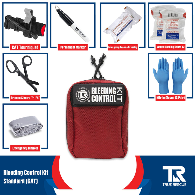 True Rescue Bleeding Control Kit by True Rescue Bleeding Control Kit Midnight Blue Standard Kit / C-A-T  Gen 7 Tourniquet / Black