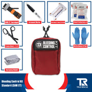 True Rescue Bleeding Control Kit by True Rescue Bleeding Control Kit Midnight Blue Standard Kit / SAM XT Tourniquet / Orange