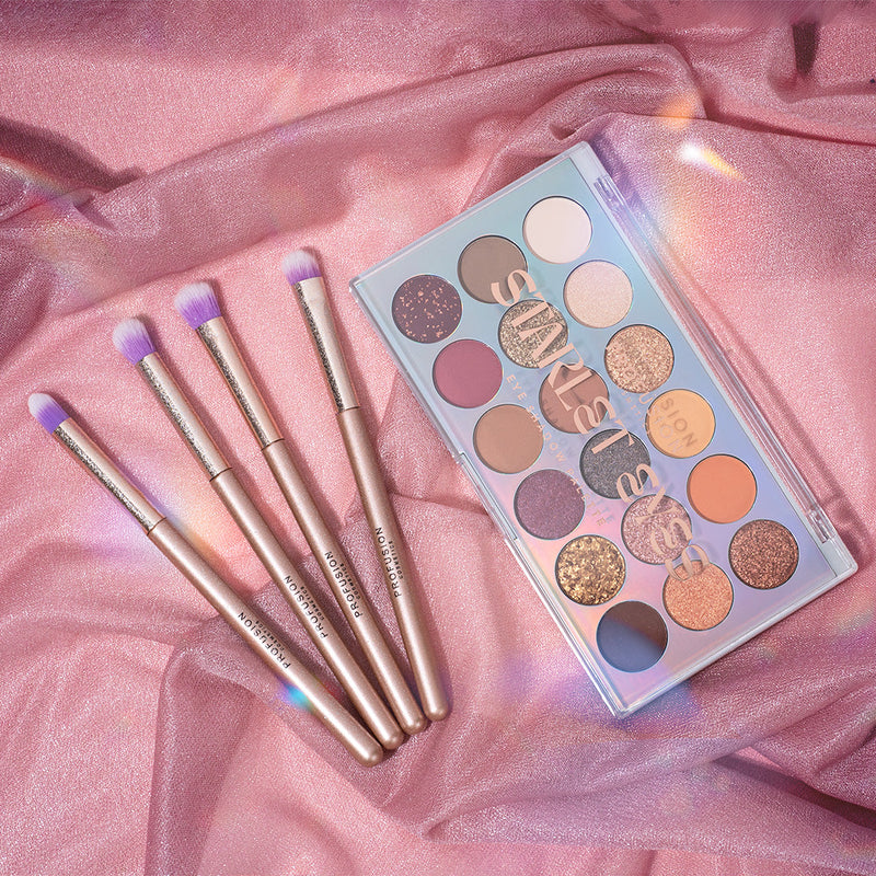 Profusion Cosmetics Starlet Eyes 5 PC Palette & Brush Set Eye Rosy Brown