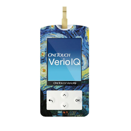 Peelz Starry Night OneTouch Verio IQ Glucometer Peelz/Stickers White Smoke