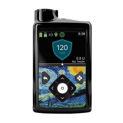 Peelz Starry Night Sticker for Medtronic MiniMed 770G & 780G Peelz/Stickers Black Whole System Peelz (front back + clip),Front Peelz,Back and Clip Peelz