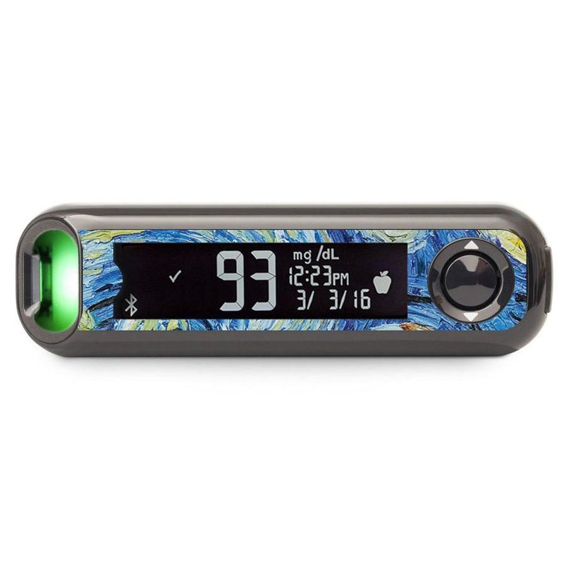Peelz Starry Night for Bayer Contour© Next One Glucometer Peelz/Stickers Dark Slate Gray