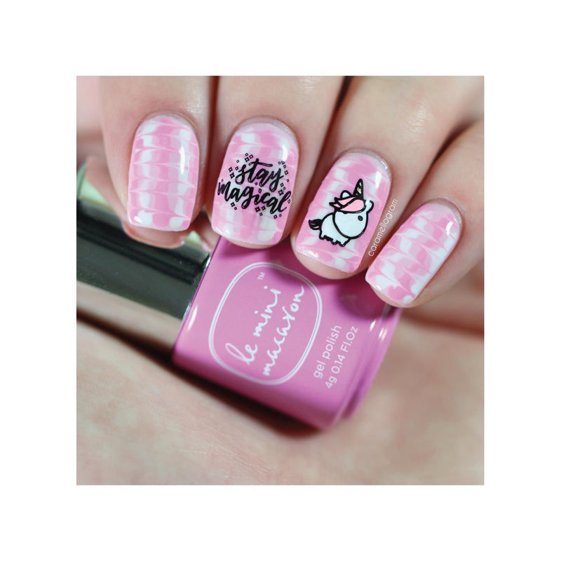 UberChic Beauty Unicorn Love-02 Stamping Plate Dark Gray