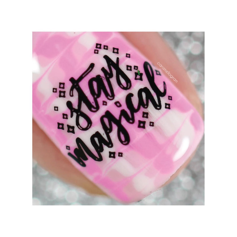 UberChic Beauty Unicorn Love-02 Stamping Plate Gray