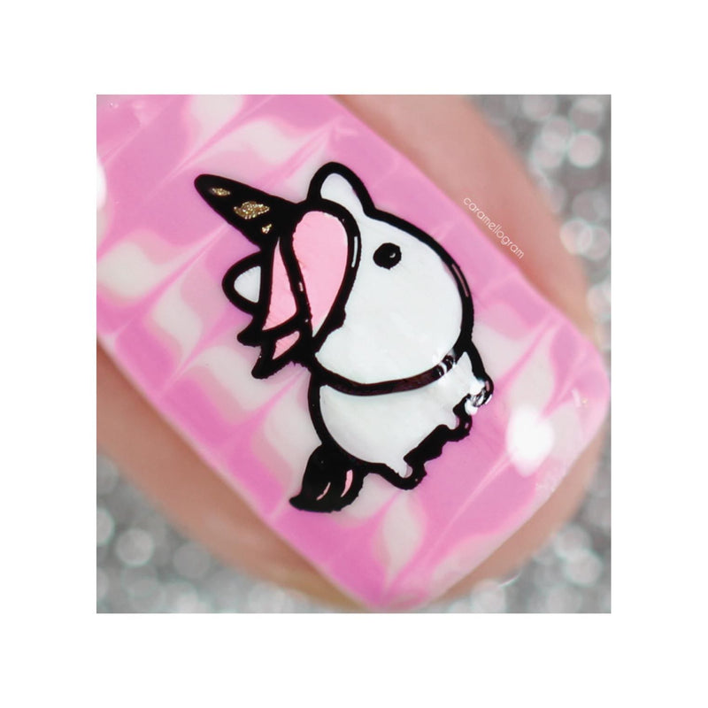 UberChic Beauty Unicorn Love-02 Stamping Plate Rosy Brown