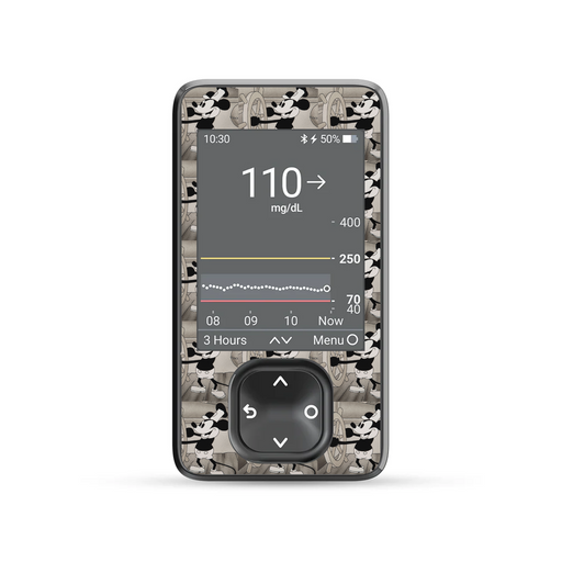 Peelz Steamboat Willie DEXCOM G7 and Stelo and G6 Touchscreen Receiver Sticker Peelz/Stickers Dim Gray