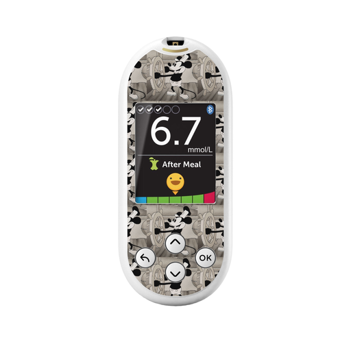 Peelz Steamboat Willie for OneTouch Verio Reflect Glucometer Peelz/Stickers White Smoke