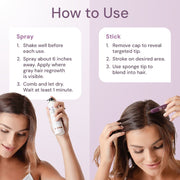 Style Edit Root Cover Up Stick and Full Size Spray Duo Gift Set White Smoke Black,Dark Brown,Medium Brown,Light Brown