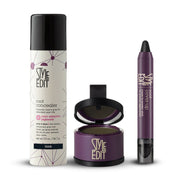 Style Edit Best Sellers Trio: Full Size Root Concealer Spray, Stick and Powder Trio Gift Set White Smoke Black
