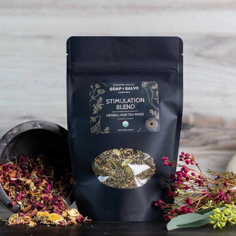 Chagrin Valley Soap & Salve Tea: Stimulation Blend Hair Tea Hair Tea Gray 1 Bag