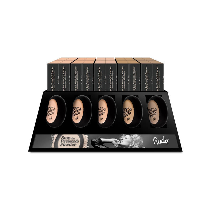 Rude Cosmetics Stop the Press(ed) Powder SET B, 40pcs Wholesale Set Black