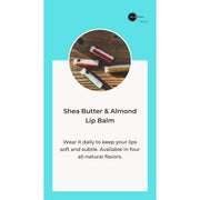Heliotrope San Francisco Shea Butter & Almond Lip Balm Lip Balm White Smoke Citrus Vanilla,Vanilla Mint,Mango Ginger,Masala Chai,Set of 4 (1 of each)