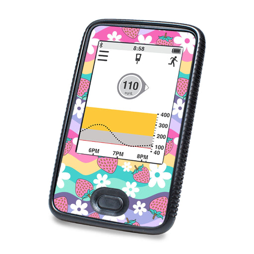 Peelz Strawberry Swing DEXCOM G6 Touchscreen Receiver Peelz/Stickers White Smoke