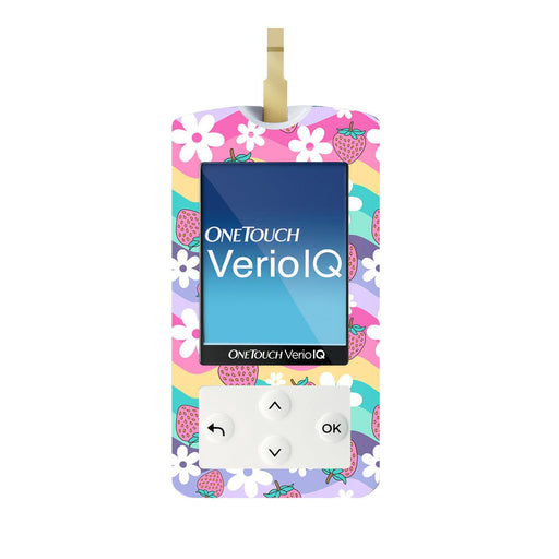 Peelz Strawberry Swing for OneTouch Verio IQ Glucometer Peelz/Stickers White Smoke
