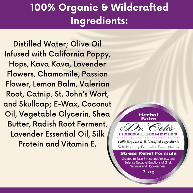 29 - Dr. Cole’s Organic Stress Relief Herbal Balm