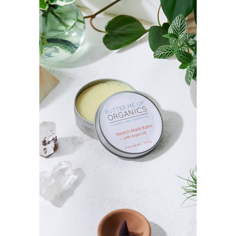 Butter Me Up Organics Organic Stretch Mark Body Butter Argan Oil/ Stretch Marks / Stretch Mark Salve / Stretch Mark Reducer / Organic Skincare / Butter Me Up Body Light Gray