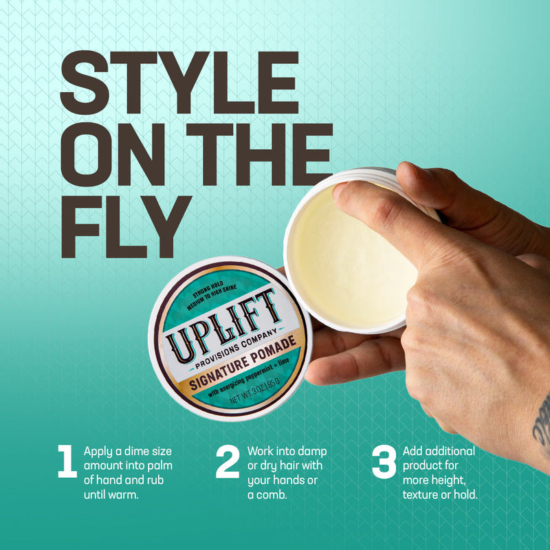 Uplift Provisions Company Signature Pomade 3 oz Pomade Powder Blue 1 puck / 3.0 oz,2 pucks / 3.0 oz,3 pucks / 3.0 oz