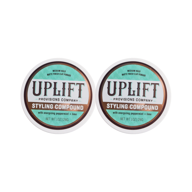 Uplift Provisions Company Styling Compound 3 oz Clay Pomade Black 1 puck / 3.0 oz,2 pucks / 3.0 oz,3 pucks / 3.0 oz
