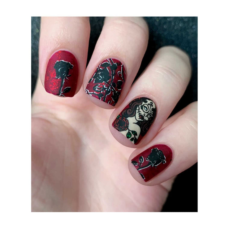 UberChic Beauty Sugar Skulls-01 Stamping Plate Tan