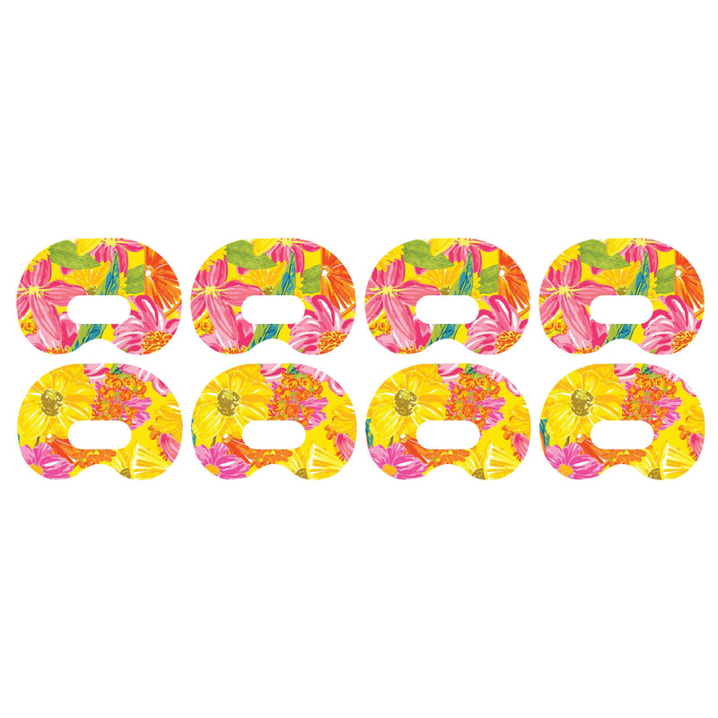 Peelz Summer Flowers Medtronic Guardian Connect Patch Tape - Pump Peelz Patch Medical Tape Seashell 4-Pack Medtronic CGM Tape