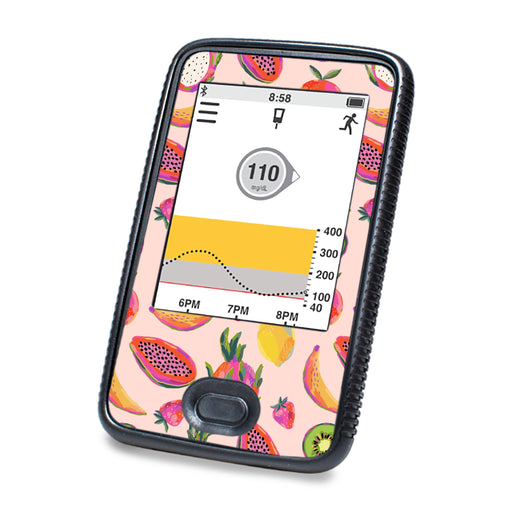 Peelz Summer Fruits DEXCOM G6 Touchscreen Receiver Peelz/Stickers White Smoke