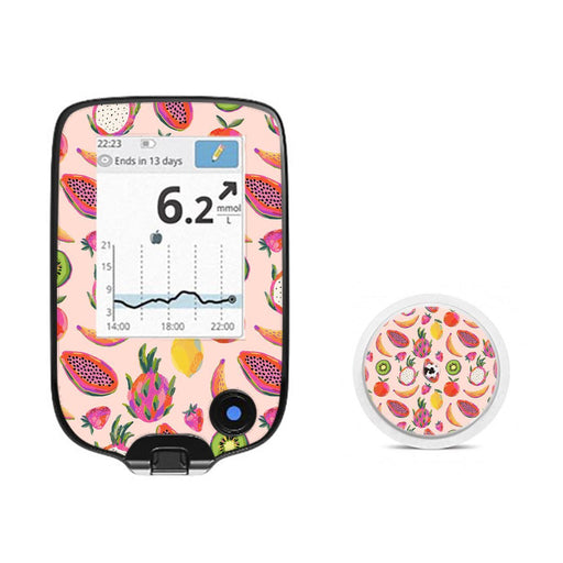 Peelz Summer Fruits Freestyle Libre 2 Peelz/Stickers White Smoke Receiver + Sensor,Sensor Only